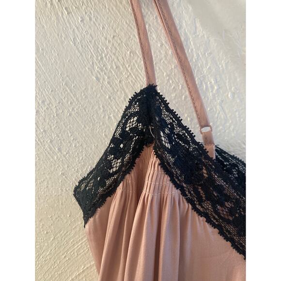 Free People Intimately Free Silky Nude Black Lace Surplice Bodysuit Cami S - Picture 7 of 12